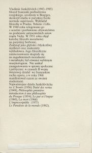 Vladimir Jankelevitch, „To, co nieuchronne”, Państwowy Instytut Wydawniczy,  Warszawa 2005