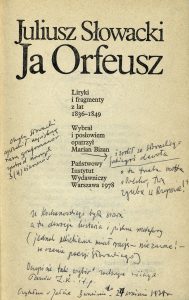 Juliusz Słowacki, „Ja Orfeusz”, Państwowy Instytut Wydawniczy, Warszawa 1978