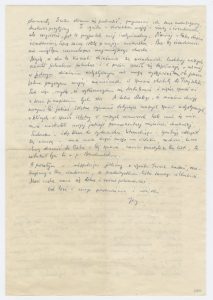 List Jerzego Nowosielskiego do Tadeusza Różewicza z 22 listopada 1974
