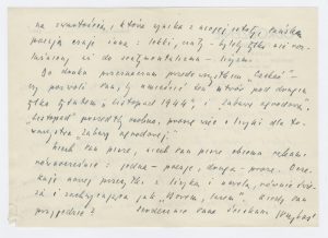 List Juliana Przybosia do Tadeusza Różewicza z 6 października 1945